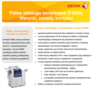 Zalety Podpisania Umowy Serwisowej FSMA dla Urządzeń Xerox